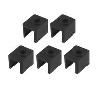 LT Easiyl 5PCS Heater Block Silicone Cover Socks Compatible with Elegoo Neptune 4 and 4 Pro 3D Printer Extruder Hotend Parts Accessories 18.9x22.9x17.9mm Black