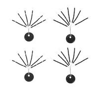 LT Easiyl 600 Pcs Fishing Rubber Bobber Beads Stopper 20 Set 6 in 1 Float Sinker Stops Black Cylindrical Float Sinker Stops for Fishing Line (S M Available)