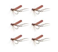 LT Easiyl 6pcs Foam Daddy Long Legs Tan Flies #10 Hook Dry Trout