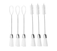 LT Easiyl 6Pcs Sewing Machine Cleaning Brush Dual End Nylon Brush Multi Functional Cleaning Brush Lint Brush Cleaning Tools Set White
