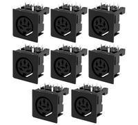 LT Easiyl 8Pcs 6 Pin DIN Female Connector Right Angle PCB Mounting Sockets for Audio MIDI and Industrial Applications