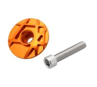 LT Easiyl Aluminum Ahead Cap Bicycle Headset Top Cap Suitable for 28.6 Front Fork Mountain Bikes Road Bikes(Orange)