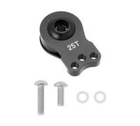 LT Easiyl Aluminum Alloy 25T Servo Saver 3 Holes Adjustable Hi Torque Servo Horn 25T Adjustable Arm for 1/8 1/10 Remote Control Car Boat Helicopter, Black