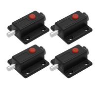 LT Easiyl Black Plastic Push Button Door Bolt Latch, 4pcs