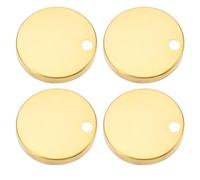 LT Easiyl Pack of 4 Toilet Seat Hinge Cover 60mm Hinge Fixings Covers 304 Stainless Steel Toilet Pan Top Fixing Decorative Covers Set, Gold