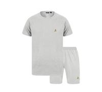 BRAVE SOUL Mens Short Sleeve T-Shirt and Shorts Set 2-Piece Summer Outfit for Everyday Comfort, Grey Colour, Size- M