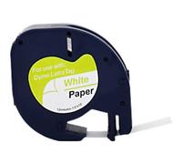 LT Labelling Tape Compatible DYMO 91220 RL-D-91220 Adhesive White 12 mm x 4 m