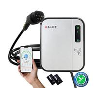 LT Smart Injet Eco Smart Ev Charger For Home - Tethered 7.4Kw Ev Charger, Single-Phase, 5M Tethered, Ip65, 32A - With Installation