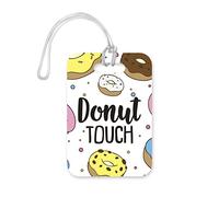 LT072 Donut Touch Novelty Funny Unique Designer Gift Glossy Plastic Suitcase Luggage Tag