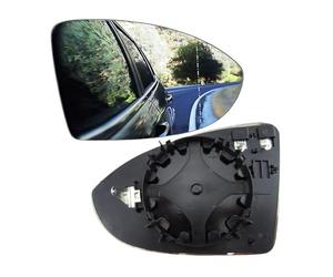 LT2CP Heated Convex Wing Mirror Glass Right Driver Side for VW Golf MK7 2013-2020 with Fixing Bracket Clip-On Replacement
