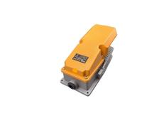 LT4 foot switch aluminium case treadle pedal switch for machine tool control silver(LT4 yellow reset)