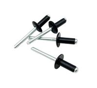 LTADX Black Large Flange Blind Rivets, Aluminum Pop Rivets, 3/16" × 1" Grip Range 15-20mm, 5/8" Flange(30Pcs M4x13mm)