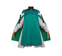 LTAKK Fantasy Witch Apprentice Robe Set Vintage Coco Cosplay Magic Gown with Hat for Halloween Carnival Green XXL