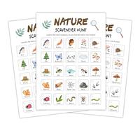 ltazhyi Nature Scavenger Hunt Cards Set of 30 Pcs, Nature Treasure Hunt Game for Family Friends, Outdoor Holiday Party Game Find and Seek Camping Activity -01
