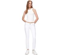 LTB Jeans Women's Molly 200 Slim Low Rise Basic 5-Pocket Light Wash White Cotton Blend Size W28L36, White, 28W x 36L