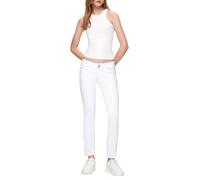 LTB Jeans Women's Molly 200 Slim Low Rise Basic 5-Pocket Light Wash White Cotton Blend Size W33L32, White, 33W x 32L
