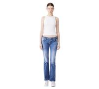 LTB Jeans Women's Roxy - Flared Fit with Mid Waist and Zip in Blue Cotton Blend - Size W31L34, Orella Wash 55193, 31W x 34L