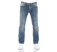 LTB Men's Jeans Trousers Roden Bootcut Jeans Basic Cotton Denim Stretch Deep Waist Blue W28 W29 W30 W31 W32 W33 W34 W36 W38 W40, Maul Wash (53359), 34 W/36 L