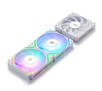 LTC CF-121D 120mm PC Case Fan, Daisy-Chain Connection, 5V 3Pin ARGB Lighting, 4 Pin PWM Case Fan, for Radiator/Computer Case Cooling, 120x120x25mm, 3 Pack, White