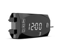 LTCZGRCI Gauge Odometer Tachometer Motorcycle Electronic Clock IP67 Digital Time Clock Thermometer Voltmeter Digital Universal Watch 12V for 3 In 1 Tachometer