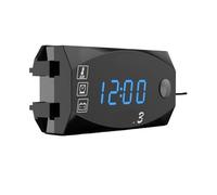 LTCZGRCI Gauge Odometer Tachometer Motorcycle Electronic Clock IP67 Digital Time Clock Thermometer Voltmeter Digital Universal Watch 12V for 3 In 1 Tachometer
