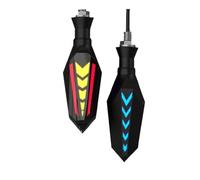 LTCZGRCI Motorbike Turning Indicators Double Side Flowing Turn Signal Motorcycle Flasher Light Built-in Relay Flashing Blinker Universal M10 Bolt