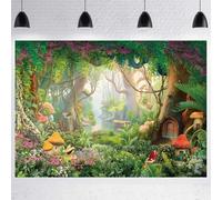 LTDKAEN 7×5Ft Enchanted Fairy Backdrop Magic Wonderland Fairy Tale Spring Forest Photography Background Party Decorations