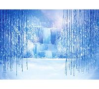 LTDKAEN 8x6ft Winter Ice Wonderland Backdrop Frozen Crystal Winter Christmas Castle Snowflake Photography Background Party Decoration