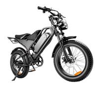 LTdlhFk Electric Bike for Adults, 20" Fat Tire E-Mountain Bike,with LCD Display,Full Suspension, 7-Speed, Dual Disc,Dirt Bike Electric Hybrid Bike