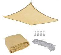 LTdlhFk Rectangular Garden Awning, Hdpe Fabric, Rectangular Garden Parasol, Sunproof and Breathable, Great for Backyard Party/Outdoor Camping, Beige 5 * 5M
