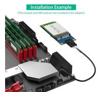 LTE Industrial PCIE To USB 2.0 Adapter Connectors With Card Slot For WWAN/LTE 3G Module Suitable For PC