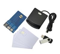 LTE WCDMA ICCID SIM USIM 4G Secure Card Reader Writer Programmer with 5 Blank Programmable Cards + SIM Personalise Tools by XCRFID