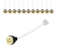 LteelDay 12 Pack GU10 Lamp Holder with 15cm Cable & Terminal Block