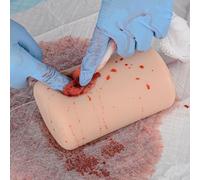 LTEJUMQ Wound Care Wound Models, Wound Packing and Tourniquet Trainer Kit,Trauma Hemostasis Education Training Model, Silicone Simulation Human Skin Model, Silicone Material