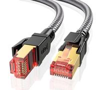 Ltemziiy Cat 8 Ethernet Cable 12M, 40Gbps 2000Mhz High Speed Gigabit Lan Internet Cables,RJ45 Patch Cord Braided Round S/FTP Network Cable,for Smart Home,Office,Gaming,Modem, Router