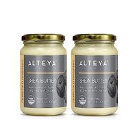Аlteya Organic Unrefined Shea Butter 300g x2 (bundle) - USDA Certified Organic 100% Pure, Natural - All Skin Types Body Butter - Face, Lips, Hair - Nourishes,Protects, Moisturizes