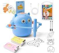 LTFIOON Drawing Robot, Drawing Robots for Kids with 100 Cards, Painting Drawing Robots, Idraw Interactive Magic Robot for Kids & Girls (Blau)