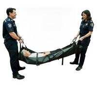 LTG Foldable Soft Stretcher - Portable Emergency Patient Transport Rescue Carry Sheet, Waterproof Cordura First Aid Medical Stretcher with 6 Handles & 2 Safety Belts, 198x71cm Black (Load 150-200kg)