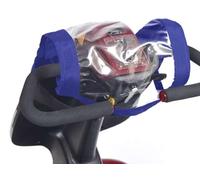 LTG Mobility Scooter Tiller Cover - Universal Waterproof Control Panel Protector Rain Cover for Electric Scooters - Dust Wind Sun Protection - Clear Panel Access (Blue)