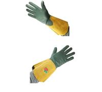 LTG Multi-Purpose Leather DIY & Gardening Gloves | Long Gauntlet Thorn Proof Safety Gloves for Women & Men Welding, Cycling, Repair & Rose Pruning | Extended Forearm Protection