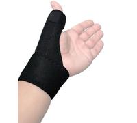 LTG PRO® Neoprene Thumb Support Splint CMC Spica Brace Wrist Hand Strain Sprains (Black)
