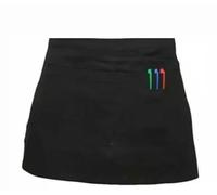 LTG PRO 10 x SHORT WAIST APRON WITH POCKET CHEFS WAITERS COOKS BAR APRON BLACK CATERING