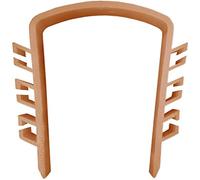 LTG PRO 12 Pcs Fence Panels Noise Stoppers - Garden Fence Wind Anti-Rattling Clips - Durable Plastic Wedges for Concrete Slotted Posts - Easy Installation (Brown)