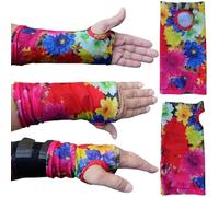 LTG PRO 2 x Floral Wrist Support Sleeves - Compression Brace Wrap for Carpal Tunnel, Arthritis, Tendonitis & Pain Relief - Breathable Elastic Wristband for Men & Women