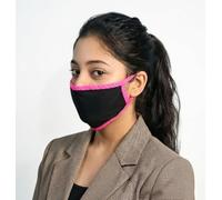 LTG PRO 5 Pack Cotton Face Masks - Reusable & Washable Anti-Dust Mouth Masks Black & Black+Pink - Comfortable for Cycling, Running, Dust, Pollen, Pollution Protection - Unisex (Black-Pink)
