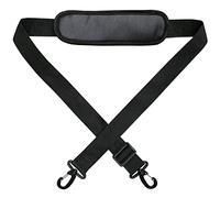 LTG PRO® Adjustable Padded Shoulder Strap - Replacement Bag Strap Belt for Laptop, Travel, Gym, Briefcase Handbag, Football & Camera Bags - Soft Shoulder Pad - Durable Nylon with Clips (Black)