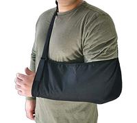 LTG PRO® Arm Sling Wrist Shoulder Support Adults and Kids Immobilizer Elbow Injury Fracture Cast (Black Polyester, Adults)