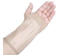 LTG PRO Hand Wrist Support Brace Splint for Carpal Tunnel Sprain Strain Arthritis Stabilizer (Beige, S-M (Right))