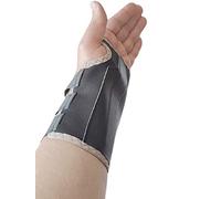 LTG PRO Hand Wrist Support Brace Splint for Carpal Tunnel Sprain Strain Arthritis Stabilizer (Black-Grey, L-XL (Left))
