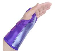 LTG PRO Hand Wrist Support Brace Splint for Carpal Tunnel Sprain Strain Arthritis Stabilizer (Purple, L-XL (Right))